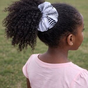 2 African Stylish Black and White Hair Scrunchie
